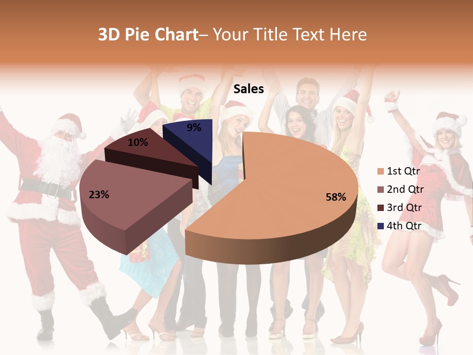 White Isolated Men PowerPoint Template