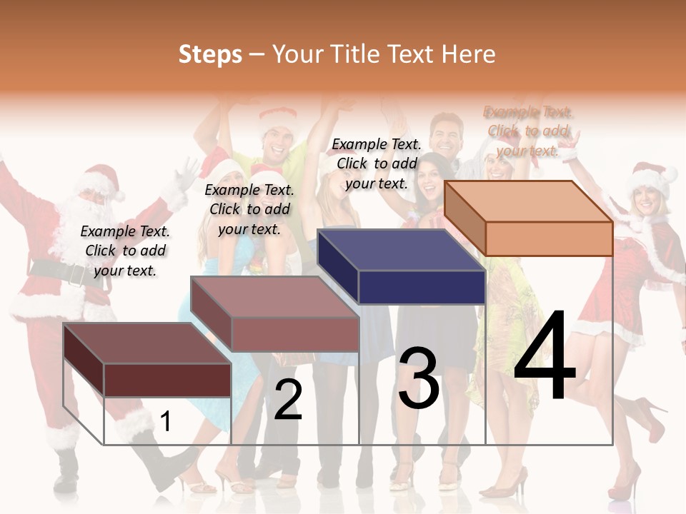 White Isolated Men PowerPoint Template