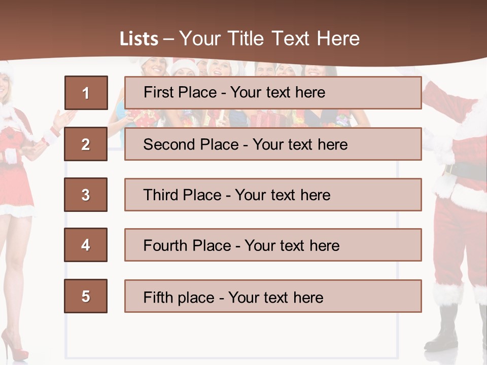 Men Dance White PowerPoint Template