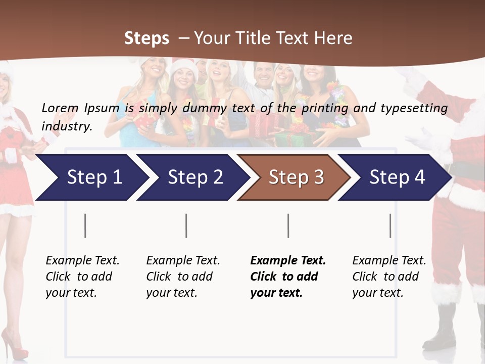 Men Dance White PowerPoint Template