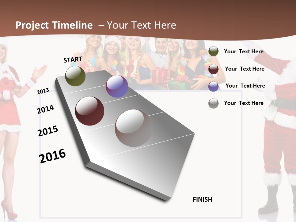 Men Dance White PowerPoint Template