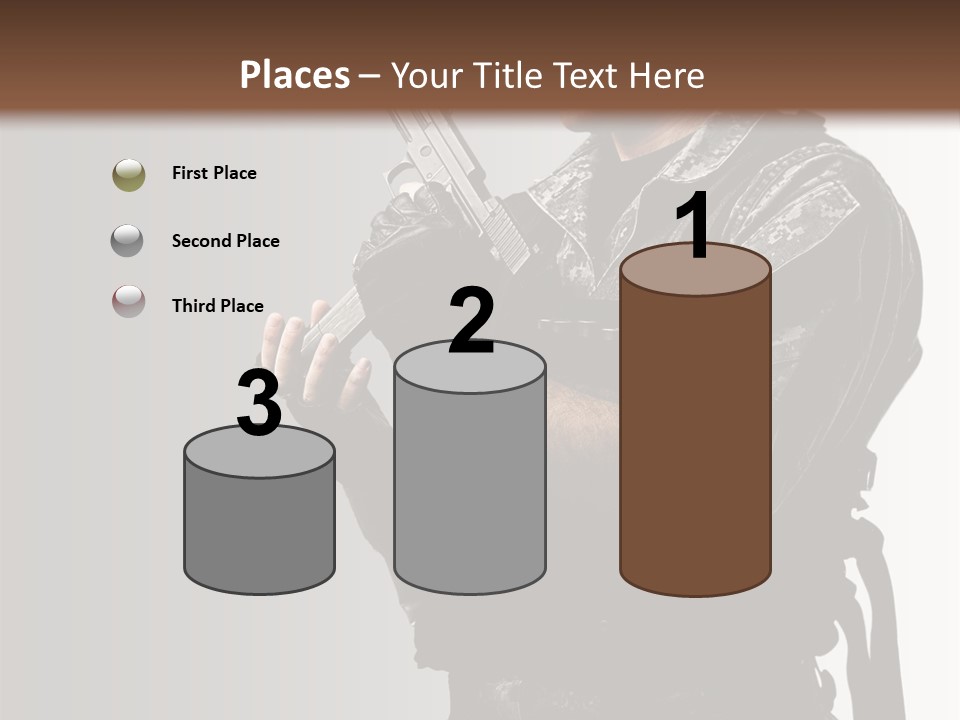 Adult Safety Handgun PowerPoint Template