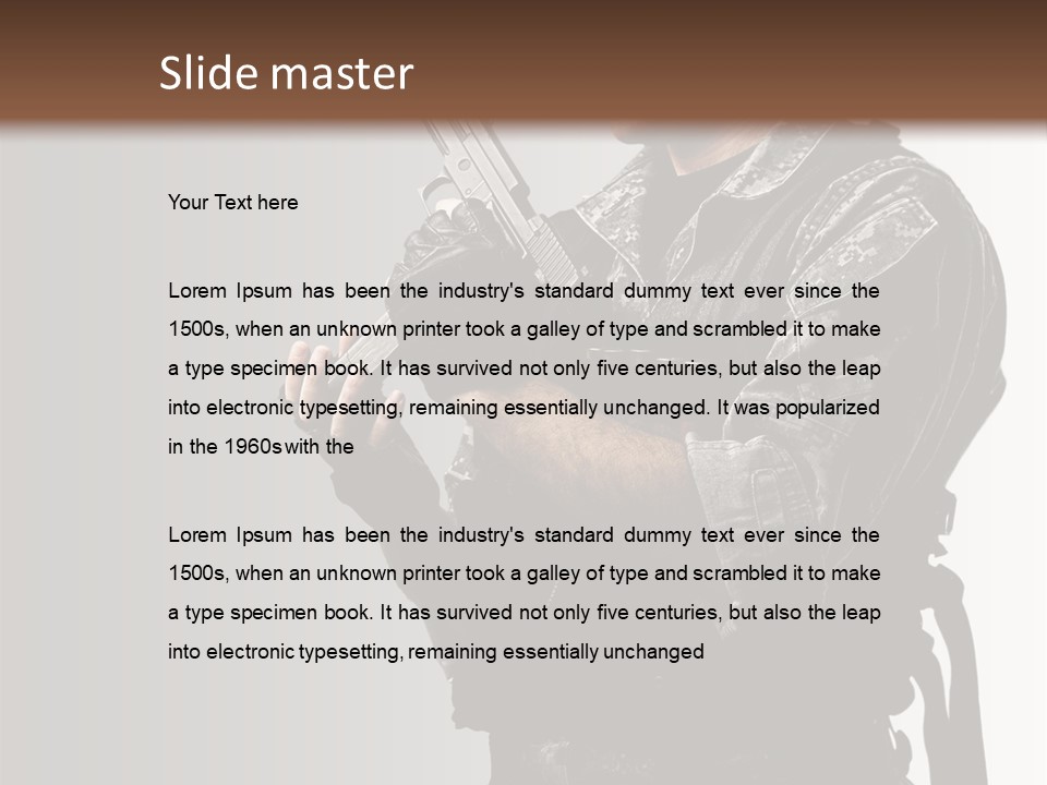 Adult Safety Handgun PowerPoint Template