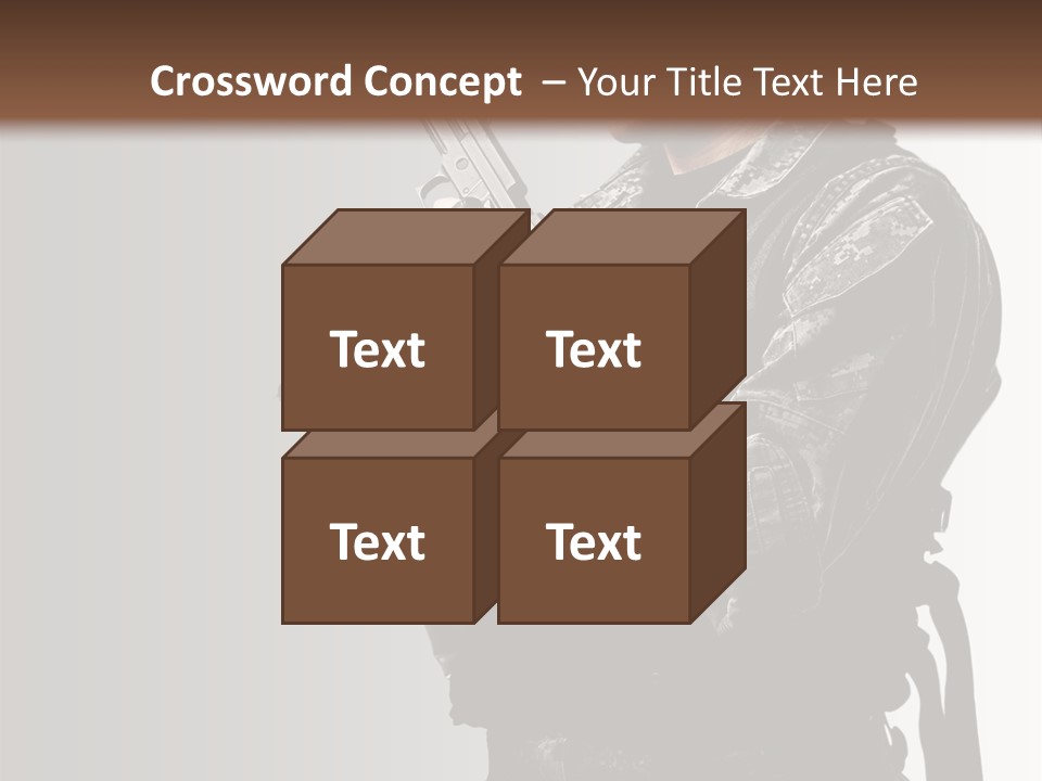Adult Safety Handgun PowerPoint Template