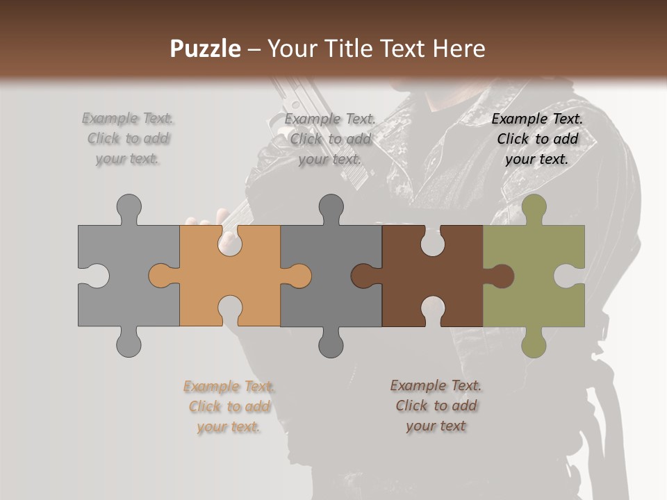 Adult Safety Handgun PowerPoint Template