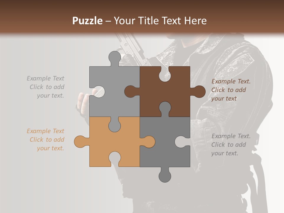 Adult Safety Handgun PowerPoint Template