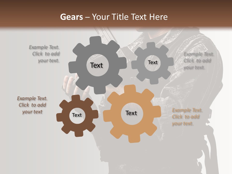 Adult Safety Handgun PowerPoint Template
