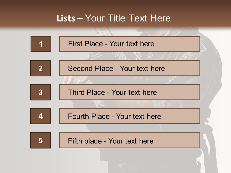 Adult Safety Handgun PowerPoint Template