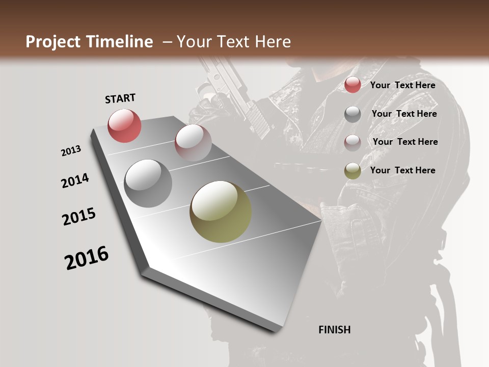 Adult Safety Handgun PowerPoint Template