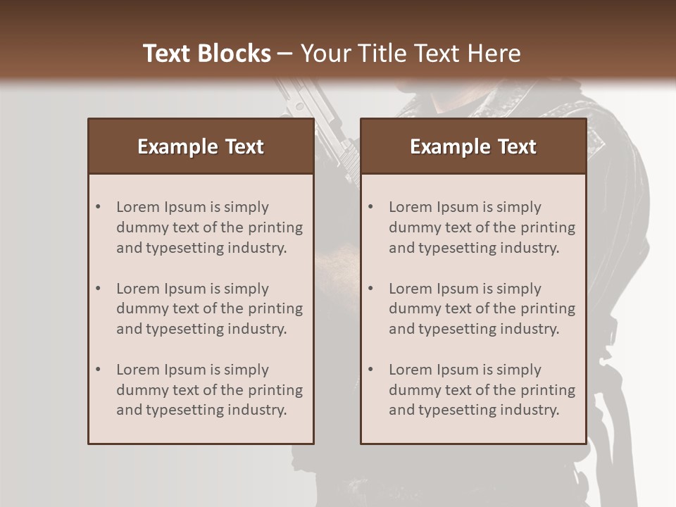 Adult Safety Handgun PowerPoint Template