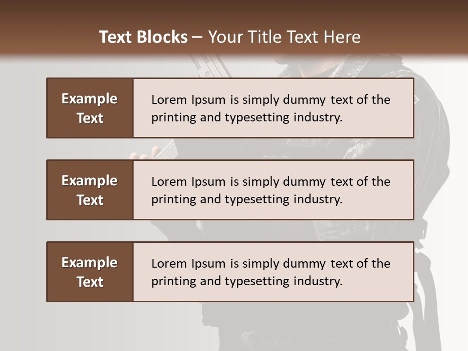 Adult Safety Handgun PowerPoint Template