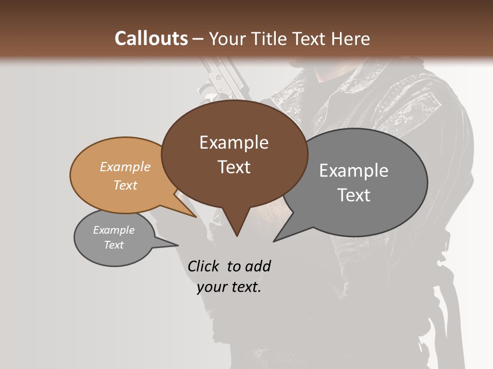 Adult Safety Handgun PowerPoint Template