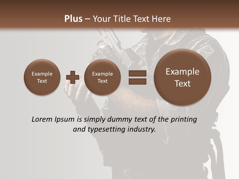 Adult Safety Handgun PowerPoint Template