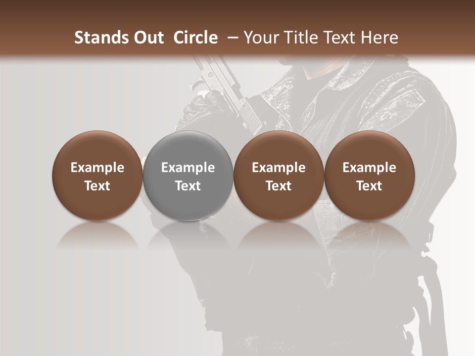 Adult Safety Handgun PowerPoint Template