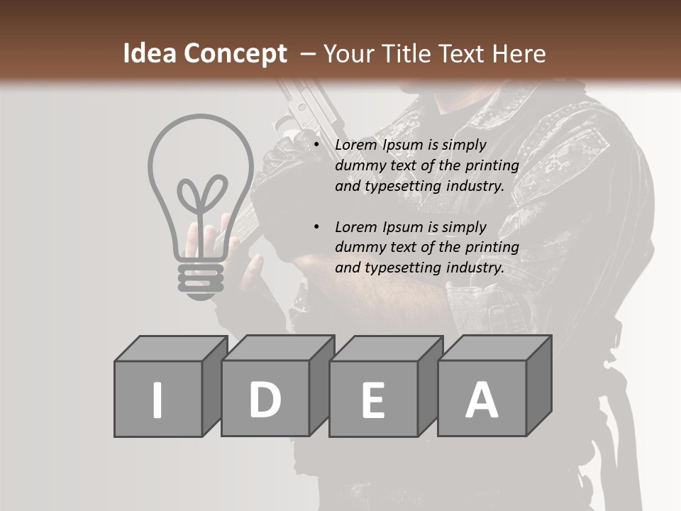 Adult Safety Handgun PowerPoint Template