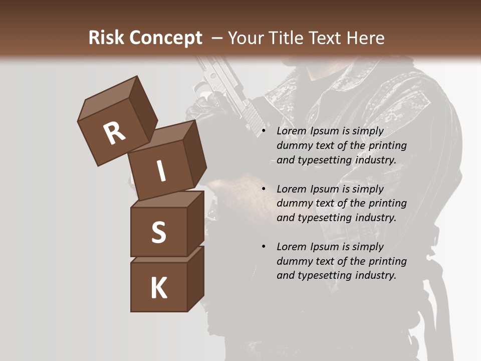 Adult Safety Handgun PowerPoint Template