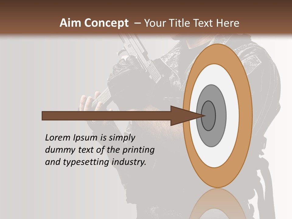 Adult Safety Handgun PowerPoint Template