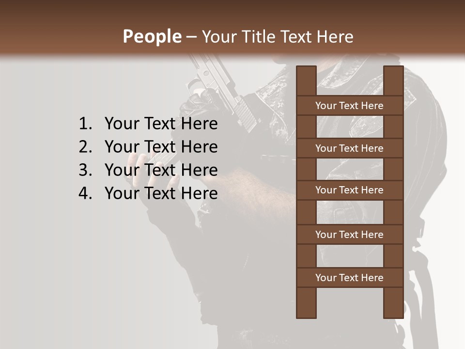 Adult Safety Handgun PowerPoint Template