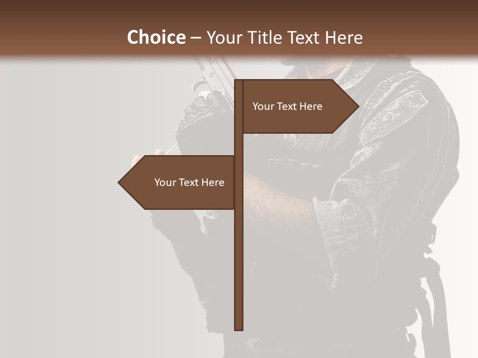 Adult Safety Handgun PowerPoint Template