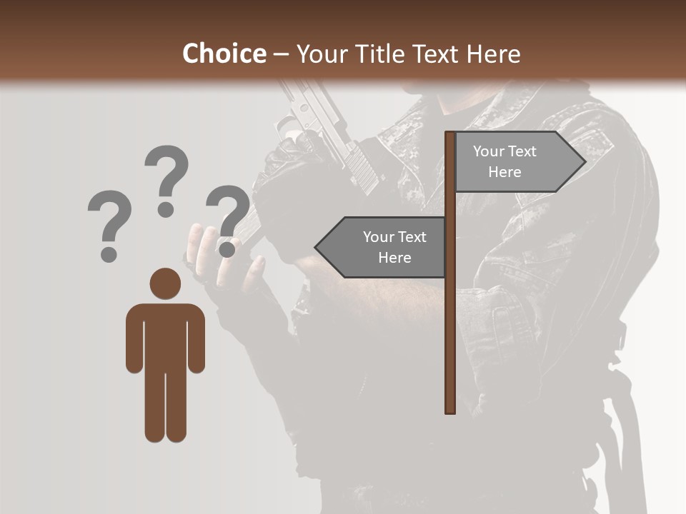 Adult Safety Handgun PowerPoint Template