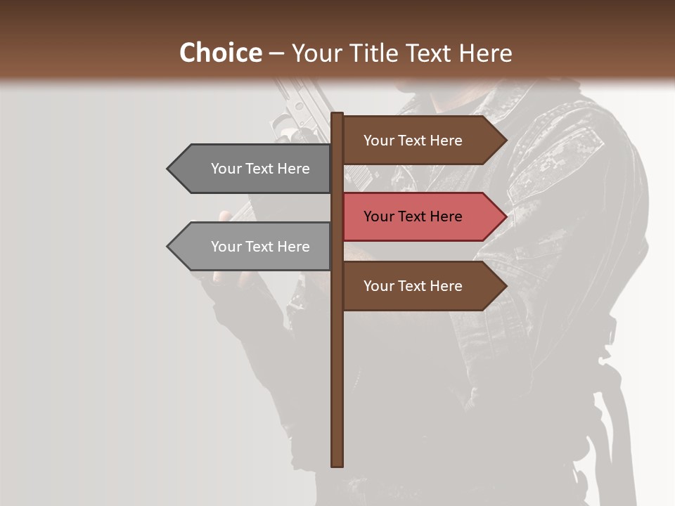 Adult Safety Handgun PowerPoint Template