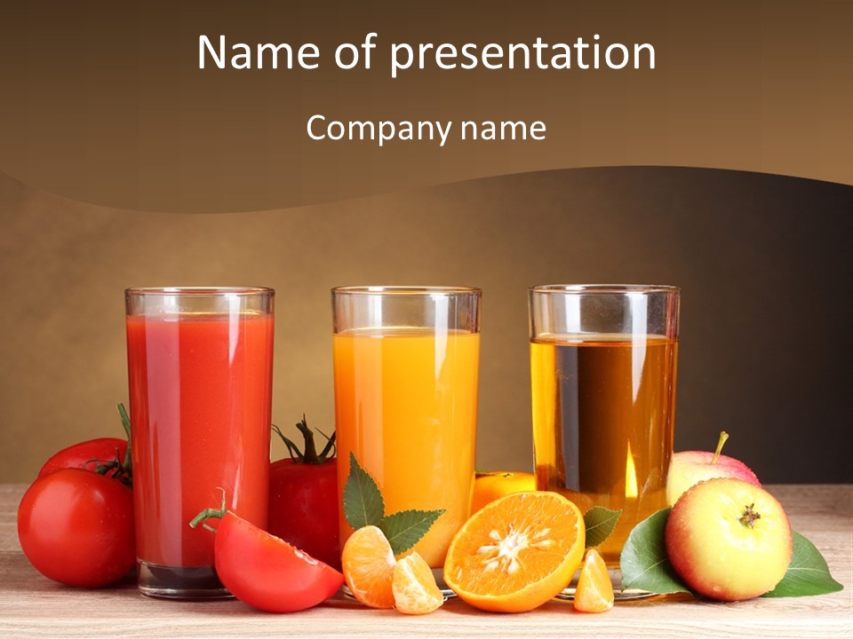 Different Juice Taste PowerPoint Template