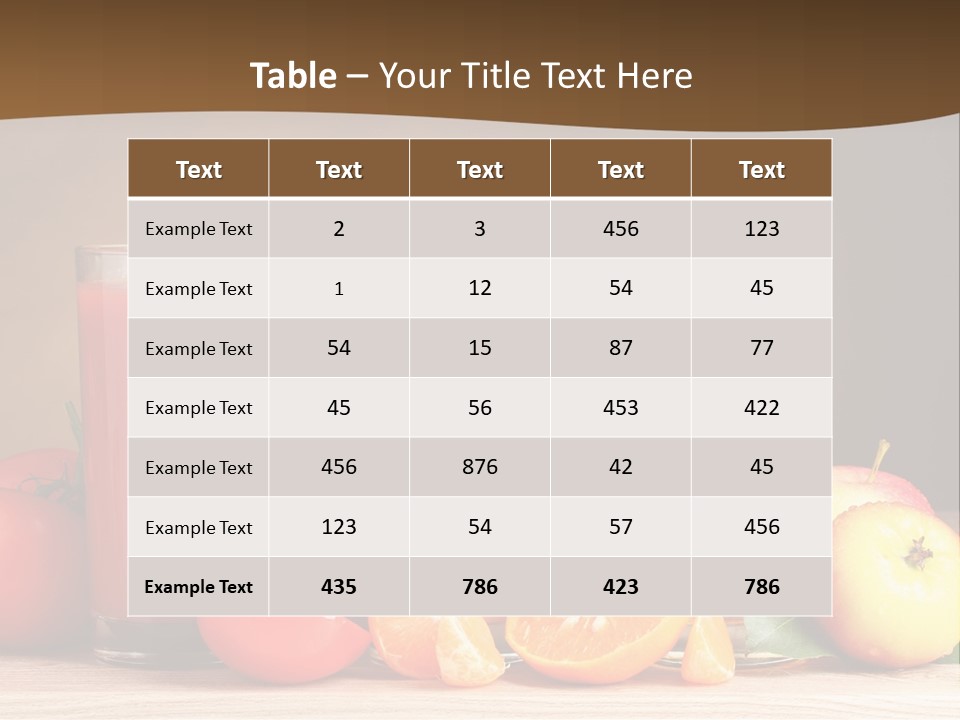 Different Juice Taste PowerPoint Template