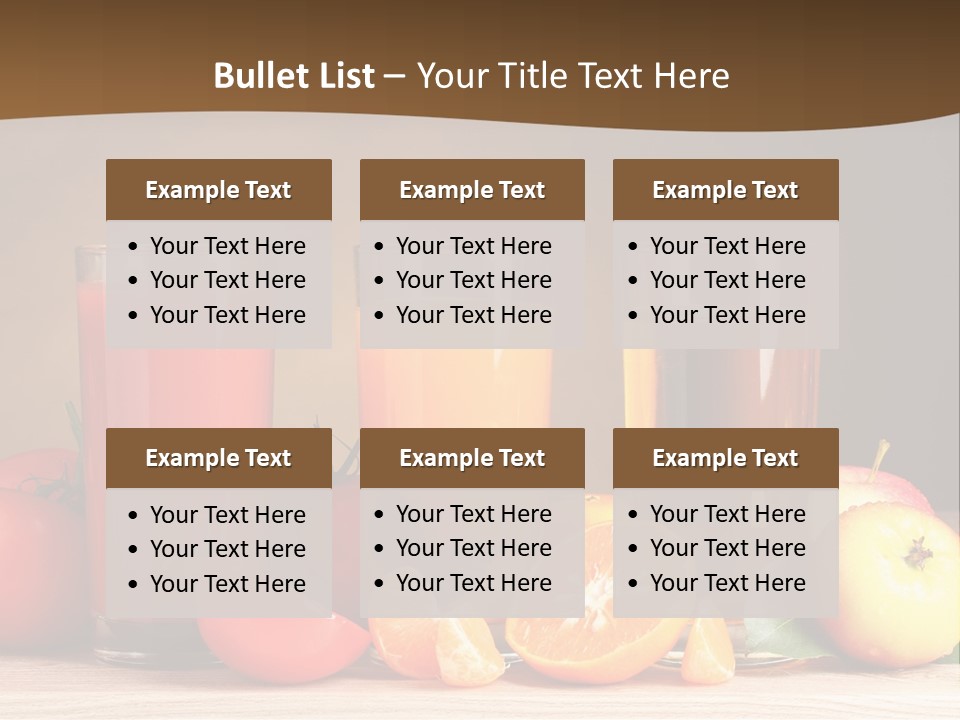 Different Juice Taste PowerPoint Template