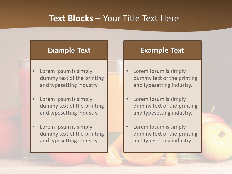 Different Juice Taste PowerPoint Template