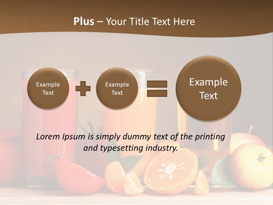 Different Juice Taste PowerPoint Template