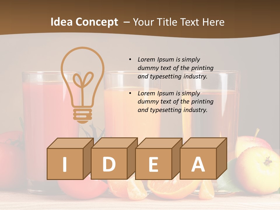 Different Juice Taste PowerPoint Template