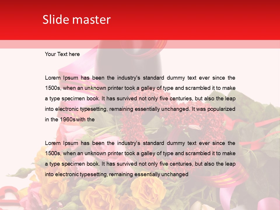 Beauty Streamer Love PowerPoint Template