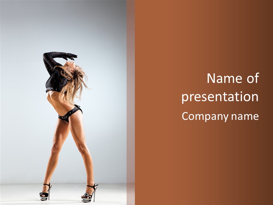 Performance Female Disco PowerPoint Template