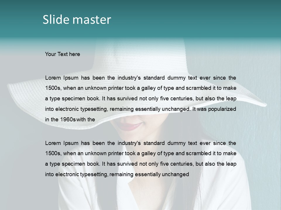 Female Wall Lady PowerPoint Template