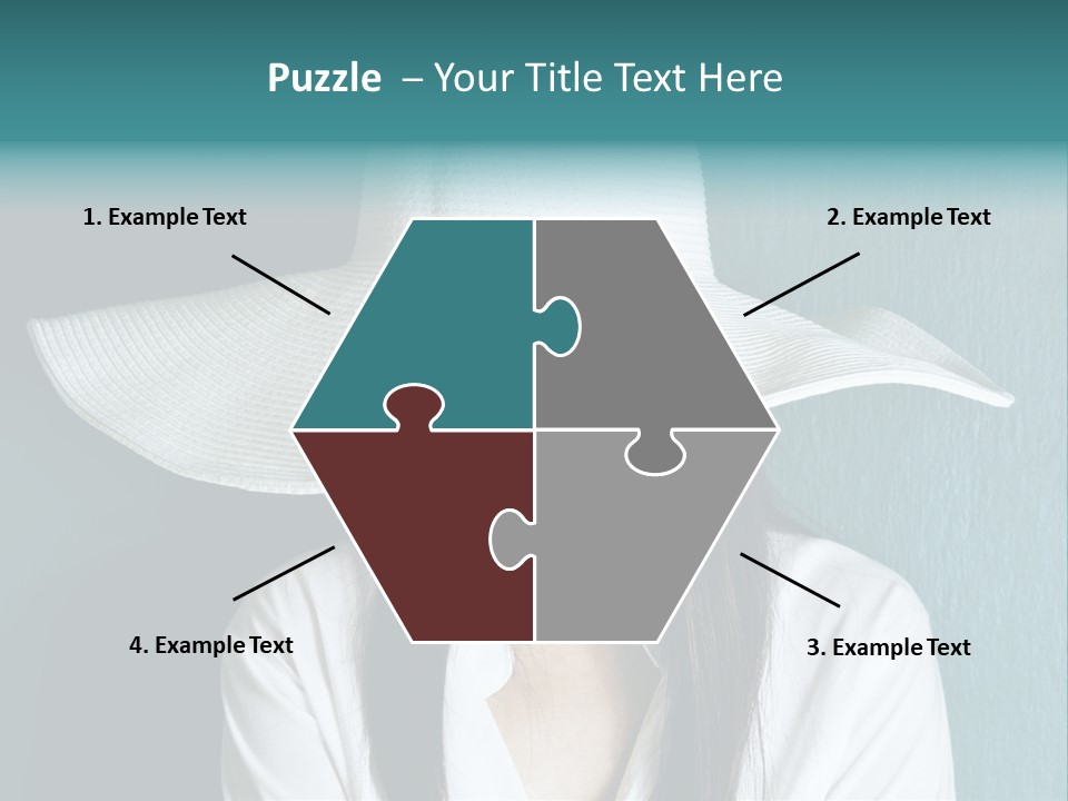 Female Wall Lady PowerPoint Template