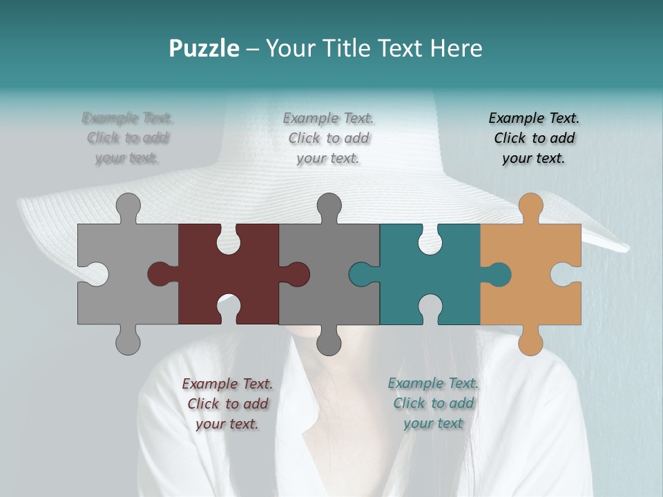 Female Wall Lady PowerPoint Template