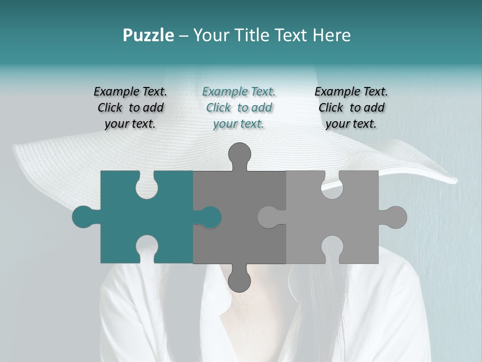 Female Wall Lady PowerPoint Template