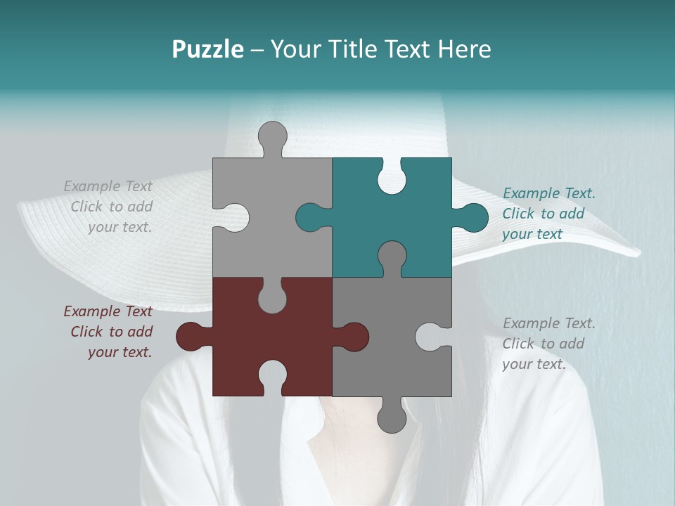 Female Wall Lady PowerPoint Template