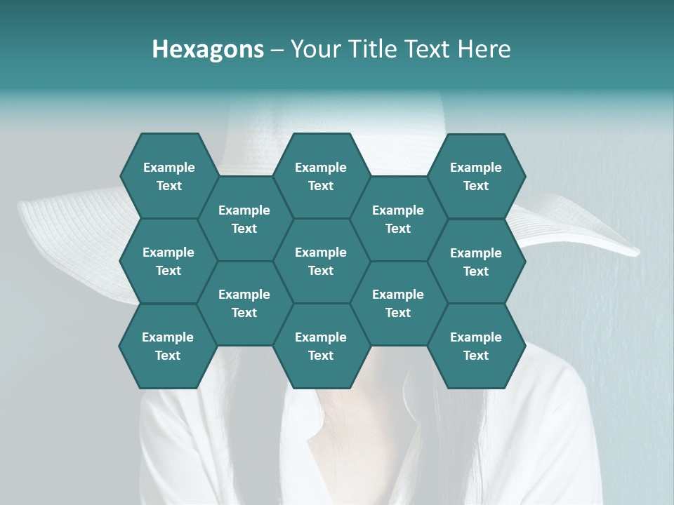 Female Wall Lady PowerPoint Template