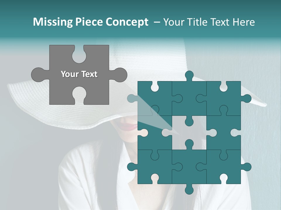 Female Wall Lady PowerPoint Template