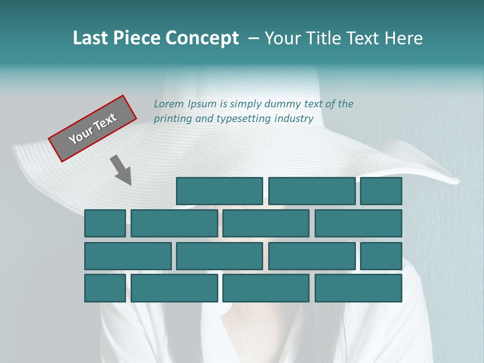 Female Wall Lady PowerPoint Template