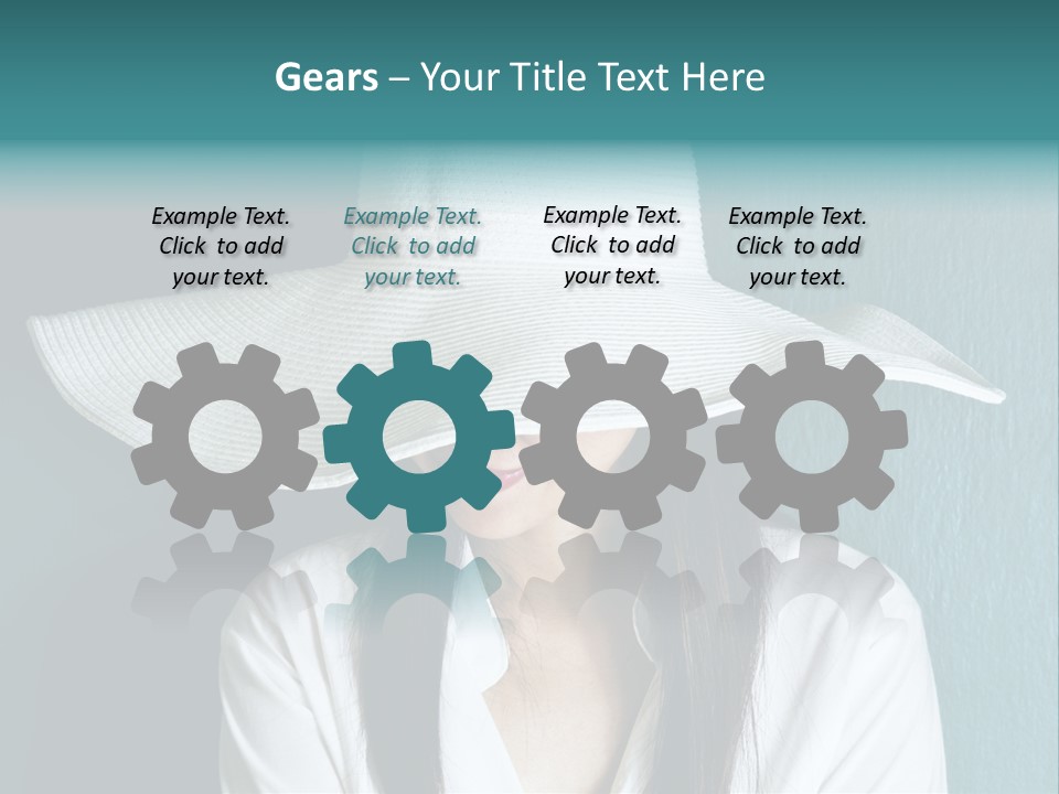 Female Wall Lady PowerPoint Template