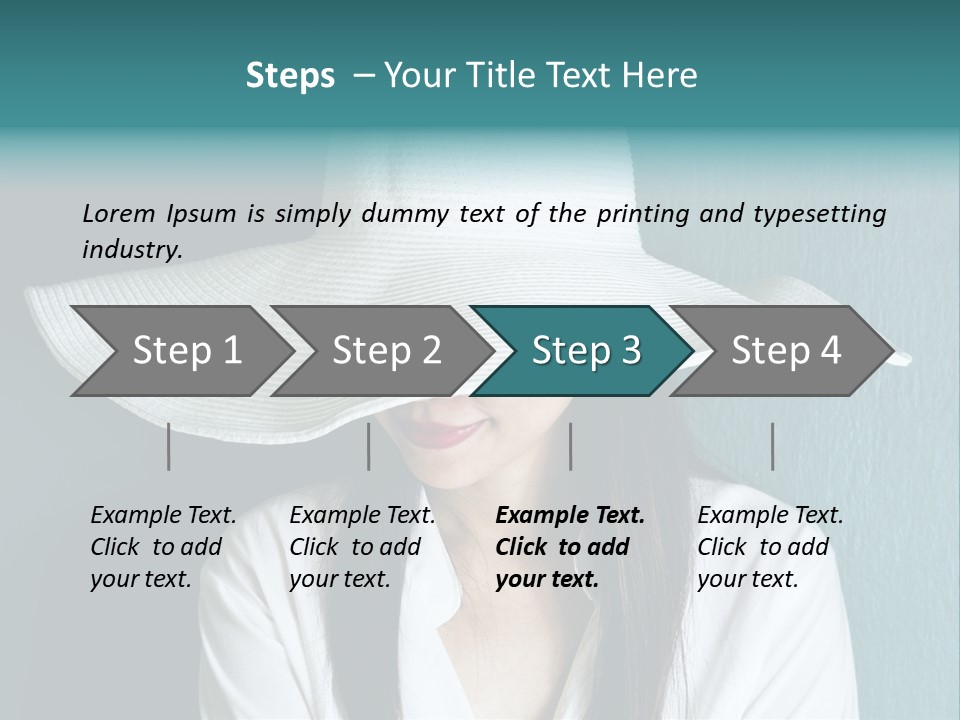 Female Wall Lady PowerPoint Template