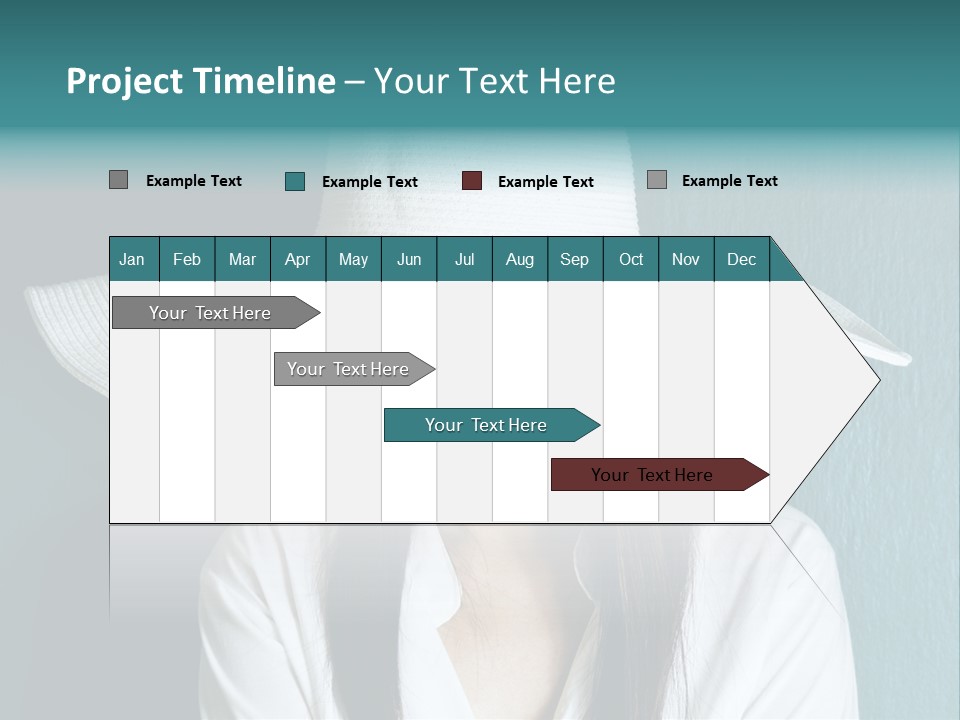 Female Wall Lady PowerPoint Template