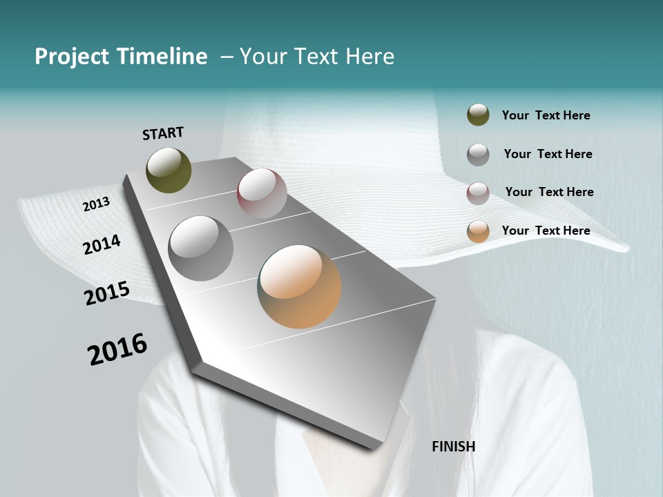 Female Wall Lady PowerPoint Template