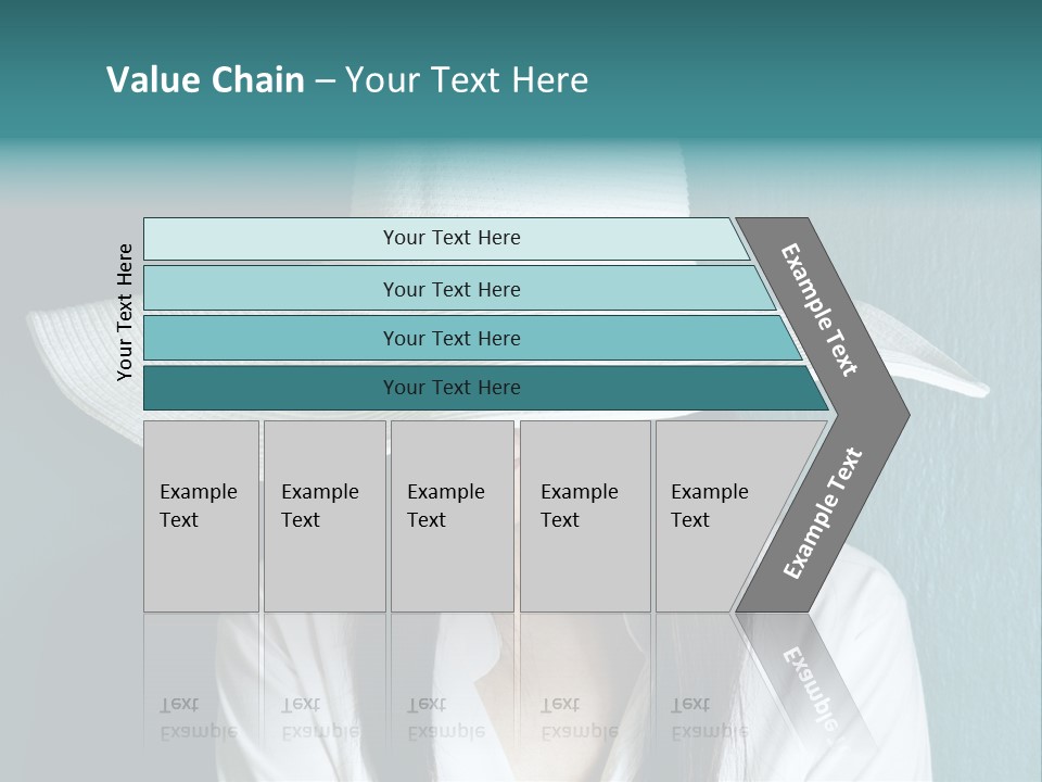 Female Wall Lady PowerPoint Template