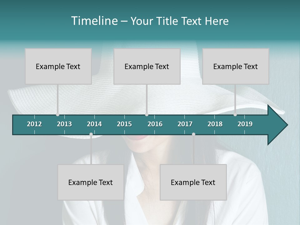 Female Wall Lady PowerPoint Template