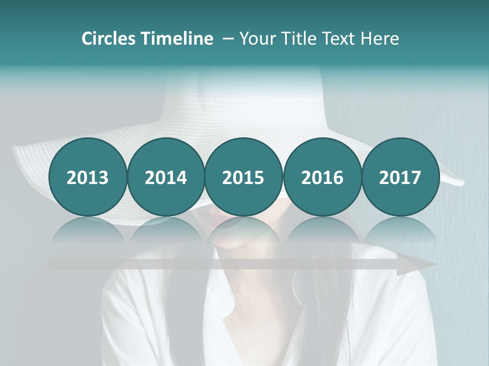 Female Wall Lady PowerPoint Template