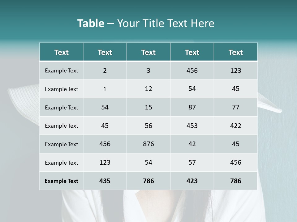 Female Wall Lady PowerPoint Template