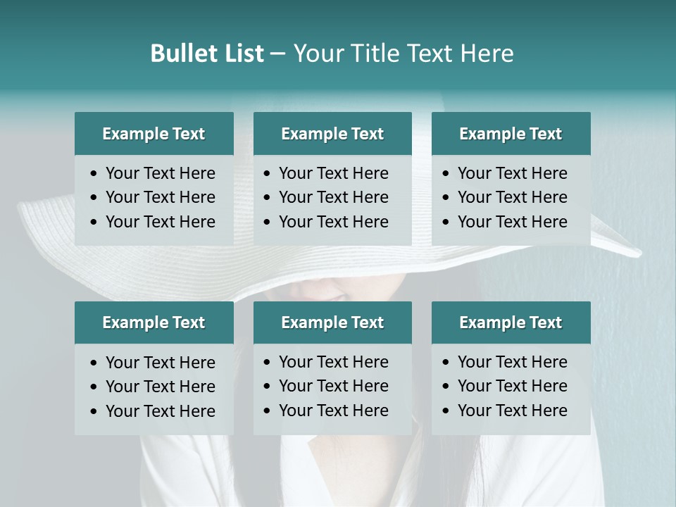 Female Wall Lady PowerPoint Template